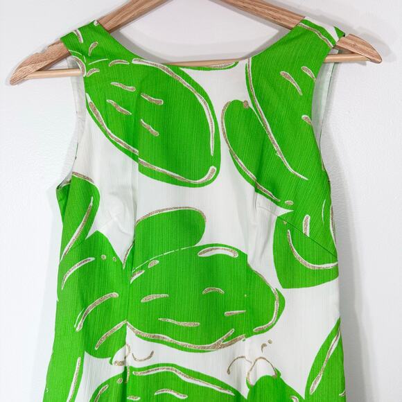 Lilly Pulitzer Stringer Large Glitter Delia Shift Dress | Green | SZ 00 - Picture 4 of 10